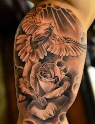 Bird And Rose Tattoo Simple 68 Best Ideas Tattoo Ideas For Guys Bicep Birds Bicep Tattoo Inner Bicep Tattoo Bicep Tattoo Men