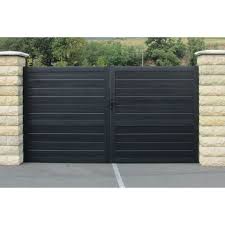 Portail Battant P Mex Louisiane Gris Anthracite L 400x H 180 Cm Portail Portail Aluminium Battant Portail Bois