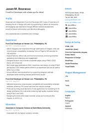Each template has been expertly written and will show you how. Front End Developer Resume Example Guide Jofibo