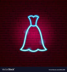 Wedding Dress Neon Sign Vector Image On Vectorstock In 2020 Neon Signs Neon Neon Wallpaper