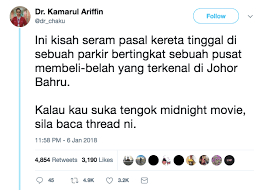 Kejadian ni berlaku dalam 2 tahun lepas. Doktor Kongsi Kisah Seram Terjadi Di Pusat Beli Belah Jantung Aku Macam Nak Luruh Memangwin