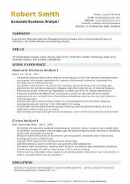 associate business analyst resume