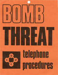 Malicious pranksters, whose threats are empty, make the overwhelming number of telephone bomb threat calls. Bomb Threat Procedure City Of Thunder Bay