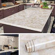 5m peel and stick marble contact paper for countertop cabinet furniture kitchen. Buy Livelynine 24x197 Inch Wide Countertop Contact Paper Granite Sticker Kitchen Countertops Peel And Stick Waterproof Marble Wallpaper For Desk Table Furniture Self Adhesive Paper Removable Online In Turkey B084v1bbfl