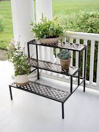 A wide variety of metal tiered plant stands options are available to you, such as usage condition, material, and wood type. Lattice Multi Tiered Plant Stand Black Gardener S Supply Wrought Iron Plant Stands Hanging Plants Indoor Plant Stands Outdoor