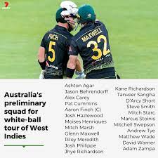 Trinidad & tobago's jayden seales. 7cricket On Twitter Australia S Squad For July S Five T20s And Three Odis In The West Indies Is In Wivaus