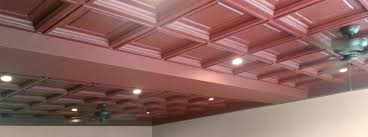 Most popular lighting solutions for coffered ceilings are suspended lighting, recessed lights and chandeliers. Coffered Ceiling Tiles Ceilume