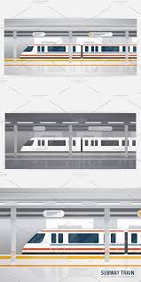 Subway Train Underground Platform Subway Train Train Illustration Subway