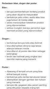 Tulislah Perbedaan Iklan Slogan Dan Poster Brainly Co Id
