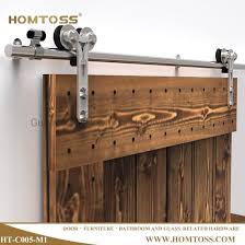 It features a top frosted pane with a bottom wood panel. Wooden And Glass Door Sliding Barn Door Roller Kit Ht C005 M1 China Sliding Barn Door Track Hardware Made In China Com