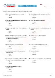 Download Class 4 Science Worksheets Of Olympiadtester On The Chapter Matter Education Book Study Study Materials