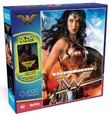 18 x 12, 46 x 30.5cm. Wonder Woman Glow In The Dark 1000 Piece Puzzle A Mighty Girl