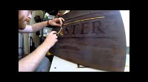 Maybe you would like to learn more about one of these? Gold Leaf Lettering On Wood Traditional Gilded Sign Aster San Francisco Youtube