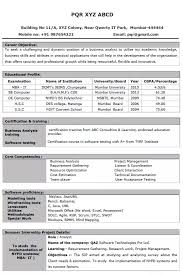 my resume for a systems analyst role