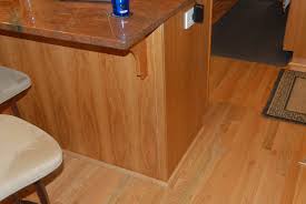 If the floor and the cabinets meet nicely, i wouldn't add anything. We Re Remodeling The Kitchen August 2011
