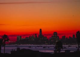 The magical hoddle bridge at sunset the green city contrast point. City Skyline During Orange Sunset Photo Free Nature Image On Unsplash