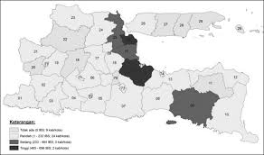 Setelah itu, pada tahun 43 m di buatlah peta dunia baru yang menggambarkan tentang wilayah asia dan eropa yang lebih rinci dan lengkap oleh pomponius mela, akan tetapi masih belum akurat. Gambar 7 Sebaran Ibs Di Provinsi Jawa Timur Tahun 2001 Sumber Daerah Download Scientific Diagram