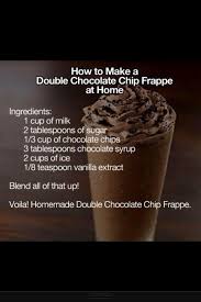 Double Chocolate Chip Frappe Tastyfunrecipes Starbucks Recipes Starbucks Drinks Recipes Frappe Recipe