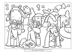 Nativity paper model gold box. Coloring Page The Visit Of The Magi My Wonder Studio