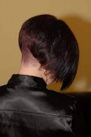 The A Line Bob W Shaved Nape Short Hair Haircuts Shaved Nape Girls Short Haircuts