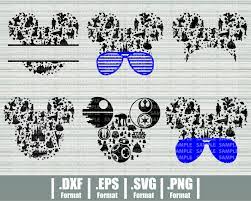 Mickey Mouse Head With Characters Svg Mickey Head Svg Disney Etsy Mickey Mouse Silhouette Mickey Mouse Head Mickey Head