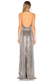 Parker Black Sophie Gown In Grey Revolve Parker Black Backless Dress Formal Gowns
