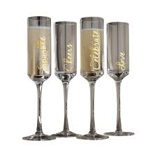 Toasting Flute Glasses Set Of 4 Total Wine More Black champagne glass with pink glitter love. toasting flute glasses set of 4