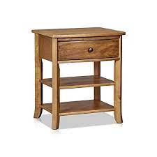 Bedroom rustic antique oak wood metal frame bedside night table night stand nightstand. Musehomeinc Rustic Wood 3 Tier Nightstand With Storage Shelf And Drawer For Bedroom Or Living Room Round Metal Knobs Farmhouse Goals
