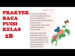 Pembacaan Puisi Kupu Kupu Youtube