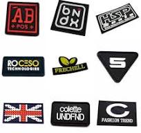 Sew Label Custom Promotional Recycled Embossed 3D PVC Cutout Rubber Logo  Engraved Patch