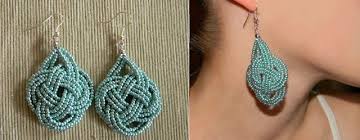 String your beading wire back through the crimp bead. How To Make Gorgeous Earrings Diy Alldaychic