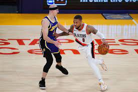 Dame drains deep 3 in front of the logo. Portland Trail Blazers Vs Los Angeles Lakers Preview Blazer S Edge