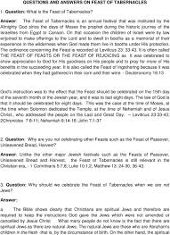 Ask questions and get answers from people sharing their experience with treatment. Questions And Answers On Feast Of Tabernacles Pdf Free Download