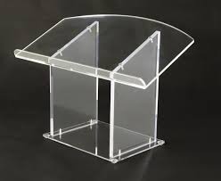 27 Clear Acrylic Table Top Podium Easy Assembly 19652 Acrylic Table Acrylic Furniture Church Furniture
