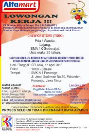 Check spelling or type a new query. Lowongan Kerja Alfamart Area Semarang Lokerkarta Com