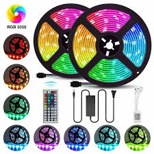 5m 10m 5050 Rgb Led Strip Lights Color Changing Tape Kitchen Lighting Us Stock Ebay