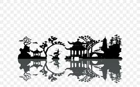 Maybe you would like to learn more about one of these? China Silhouette Landscape Painting Png 658x513px China Black Black And White Brand Chinese Architecture Download Free