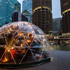 City Winery Domes At Night Chicago Riverwalk City Winery Chicago City Winery