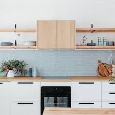 Tile a kitchen backsplash or bathroom surfaces with the natural stone 3 in. Create Calming Kitchen Vibes With Beaumont Tiles Modern Kitchen Splashbacks Kitchen Tiles Design Blue Kitchen Tiles