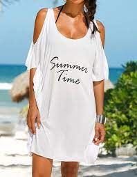 Womens Oversized Cover Up Baggy Summer T Shirt Swimsuit Vocation Beach Dress Summer White Co12o6n24a9 Womens Beach Dresses Swimwear Cover Clothes For Women
