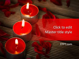 Free Red Candles Powerpoint Template Free Powerpoint Templates