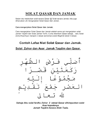 Solat Jamat Dan Qasar