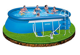 Best Intex 18ft X 10ft X 42in Deep Oval Swimming Pool With Pump Ladder Ground Cloth And Cover 28192 Sale Lszvszf