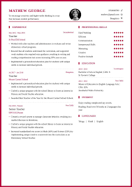Resume format teacher job resume example teacher job fresher. Teacher Resume Format And Resume Example For School Teachers My Resume Format Free Resume Builder