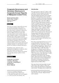 Securities market, which consists of the provision and operation of. Pdf Corporate Governance And Voluntary Disclosure In Corporate Annual Reports Carss Of Malaysian Listed Firms Monirul Hossain Academia Edu