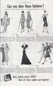 1944 Ladies Home Journal Ad For Kotex Sanitary Products Featuring Fashions From 1918 To 1944 Vintage Advertisements Old Ads Lady