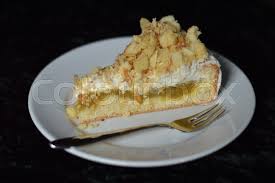 Angeschnittenes Stuck Kuchen Auf Teller Stock Bild Colourbox