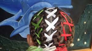 I created this beautiful eyeshadow look using classic cinco de mayo colors. Hairstyle With Ribbons For 5 De Mayo Youtube