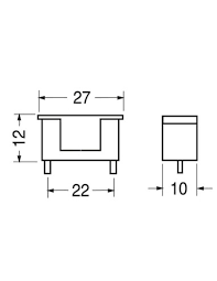 Printed circuit board fuse holder with cover for fuse ⌀5x20mm