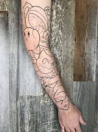 Surround it by a frame that best suits the portrait or elements that represent the picture. What It S Like Getting A Full Sleeve Tattoo Session 1 The Kitchen Magpie
